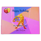 ラージリブラはかりで測誕生日9月23日～10月22日Larg ラージペーパーバッグ (正面)