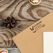 ラージレターと緑の姓差出人住所 ラバースタンプ