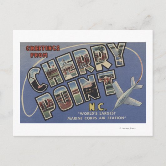 ラージレターシーン – さくらんぼポイント、NC ポストカード (正面)