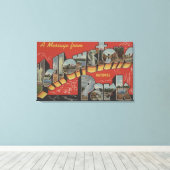 ラージレターシーン – イエローストーンナテルパーク、WY キャンバスプリント (インサイチュ (ウッドフロア))