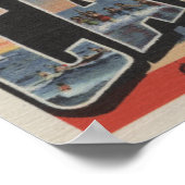 ラージレターシーン – カロライナビーチ, NC ポスター (角)