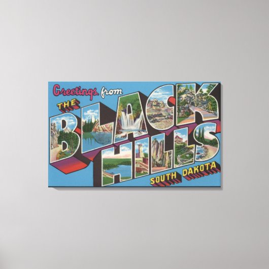 ラージレターシーン – ブラックヒルズ, SD キャンバスプリント (正面)