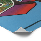 ラージレターシーン – ブラックヒルズ, SD ポスター (角)