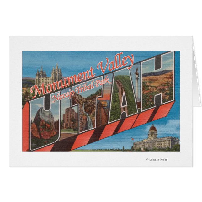 ラージレターシーン – モニュメントバレー， UT (正面横)