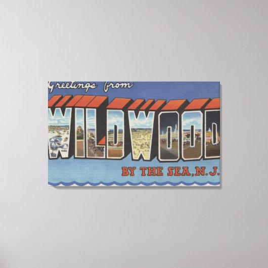 ラージレターシーン – 海の森 キャンバスプリント (正面)