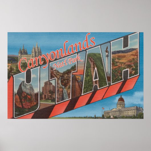 ラージレターシーン – Canonlands Nat'l Park, UT ポスター (正面)
