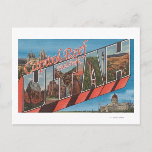 ラージレターシーン – Capitol Reef Nat'l Park, U ポストカード (正面)