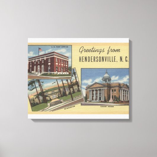 ラージレターシーン – Hendersonville, NC 2 キャンバスプリント (正面)