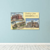 ラージレターシーン – Hendersonville, NC 2 キャンバスプリント (インサイチュ (ウッドフロア))