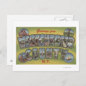 ラージレターシーン – Westchester County, NY ポストカード (正面/裏面)