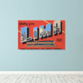 ラージレター – リマ機関車は世界 キャンバスプリント (インサイチュ (ウッドフロア))