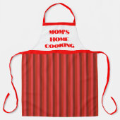 ラージレッドストライプのマムズホーム料理エプロン エプロン (正面)