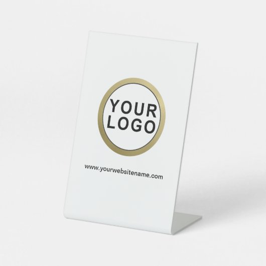 ラージロゴプロフェッショナルミニマリストホワイト 台座サイン (正面)