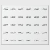 ラージロゴ企業のビジネスのホワイトラッピング紙 ラッピングペーパー (フラット)