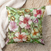ラージ数々のカラーフローラ クッション (ブランケット)