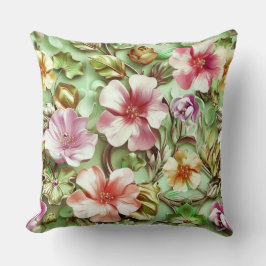 ラージ数々のカラーフローラ クッション