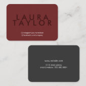 ラージ文字深いレッドグレー 名刺 (正面/裏面)