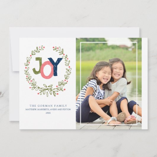 ラージ素朴ジョイリース | 2017ホリデイ・グリーティング シーズンカード (正面)