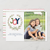 ラージ素朴ジョイリース | 2017ホリデイ・グリーティング シーズンカード (正面/裏面)