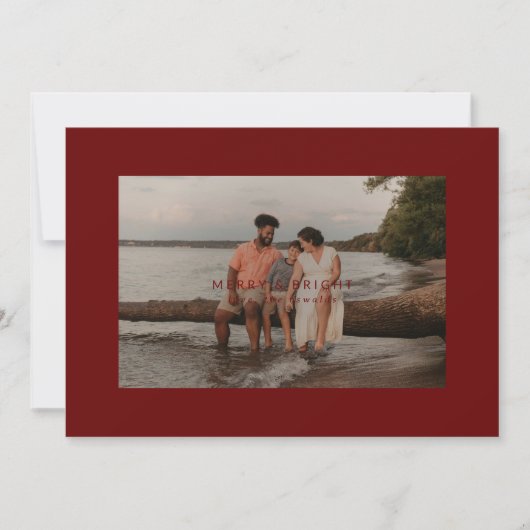 ラージ縁どメリーフォトカード&ブライト シーズンカード (正面)