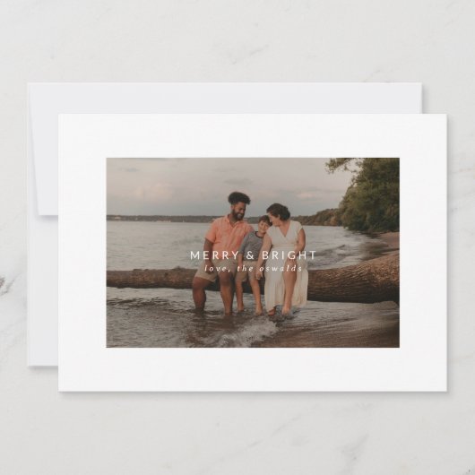 ラージ縁どメリーフォトカード&ブライト シーズンカード (正面)