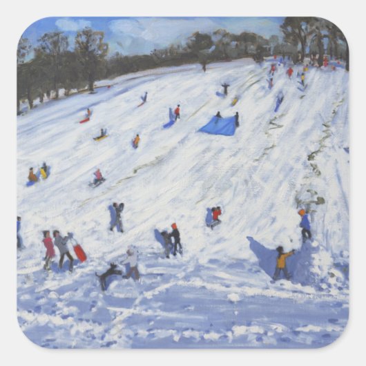 ラージ雪だるまチャッツワース2012 スクエアシール (正面)