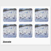 ラージ雪だるまチャッツワース2012 スクエアシール (シート)