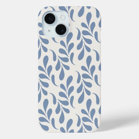 ラージ コーストブルー ボタニカル リーフ柄 Case-Mate iPhoneケース (裏面)