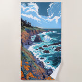 ラージ&ソフトカラフルソノマコーストビーチタオル ビーチタオル (正面)