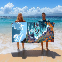 ラージ&ソフトカラフルソノマコーストビーチタオル