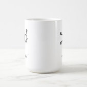 ラージ マグカップ - カフェイン = 幸せ (中央)
