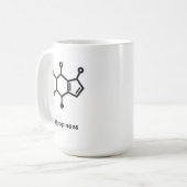 ラージ マグカップ - カフェイン = 幸せ (正面左)