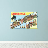 ラージ・レター・シーン、あいさつ キャンバスプリント (インサイチュ (ウッドフロア))