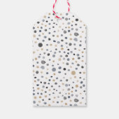 ラース紙吹雪水色ドットギフトラベル ギフトタグ (裏面)