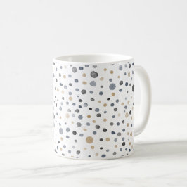 ラース紙吹雪水色ドットクラシックマグカップ コーヒーマグカップ