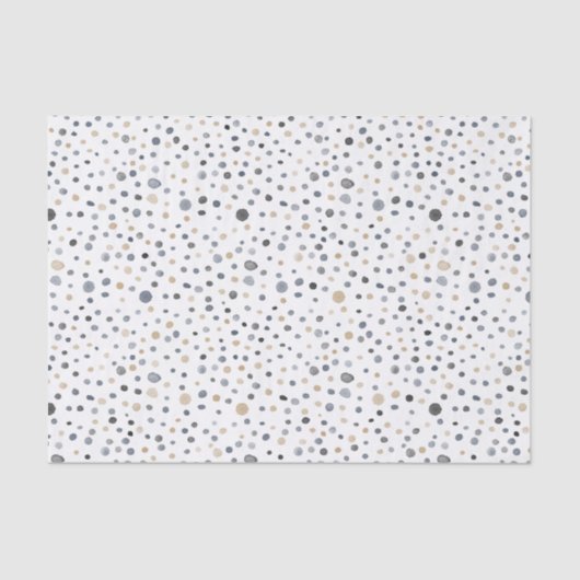 ラース紙吹雪水色ドットティッシュペーパー 薄葉紙 (正面)