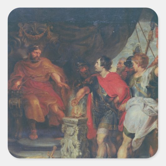 ラース・ポルセナ前のムシウス・スカエヴェラ、c.1618-20 スクエアシール (正面)