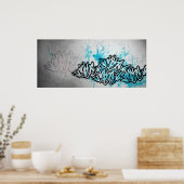 ラーセプリントブルー ポスター (キッチン)