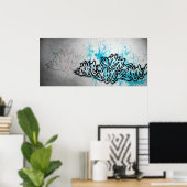 ラーセプリントブルー ポスター (ホームオフィス)