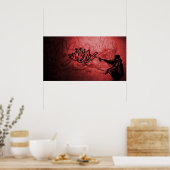 ラーセプリントレッド ポスター (キッチン)