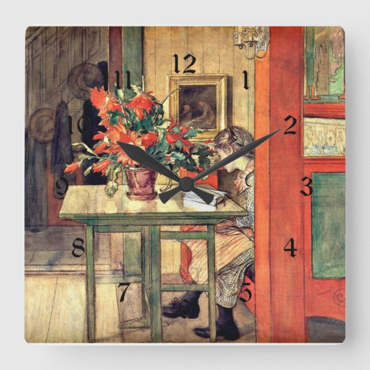 ラーソン-リスベス読ズ スクエア壁時計 (正面)