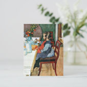 ラーソン: 朝遅い人の朝食 ポストカード (スタンド正面)