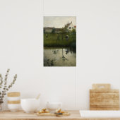 ラーソン - 老人と幼稚園の庭 ポスター (キッチン)