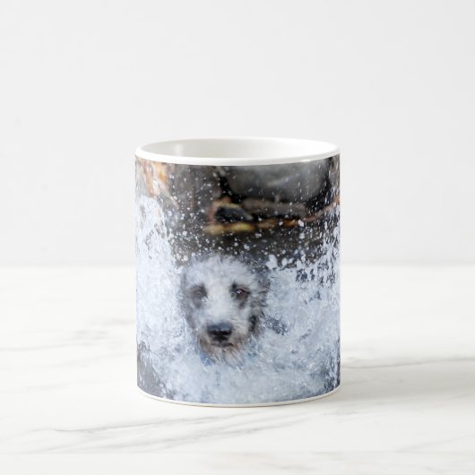 ラーチャーの水泳のマグ|のオスのラーチャー犬 コーヒーマグカップ (中央)