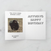 ラーテルが付いているバースデー・カード カード (内部)