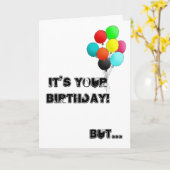 ラーテルが付いているバースデー・カード カード (黄色い花)