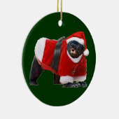 ラーテルのサンタのクリスマスツリーのオーナメント セラミックオーナメント (右)