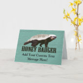 ラーテルのプロフィールの眺め カード (黄色い花)