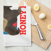 ラーテルの幸せなFreakinの誕生日 キッチンタオル (四つ折り)