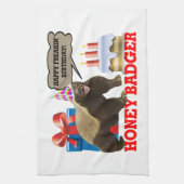 ラーテルの幸せなFreakinの誕生日 キッチンタオル (縦)